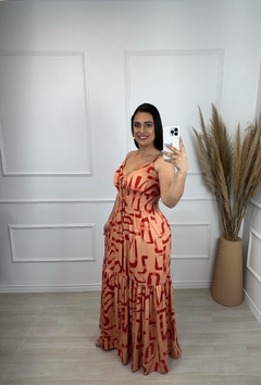 Vestido Laguna Estampado Terracota - AUTHENTIC STORE LTDA