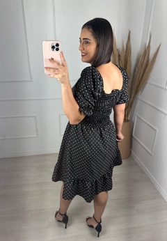 Vestido Juliete Estampado Preto na internet