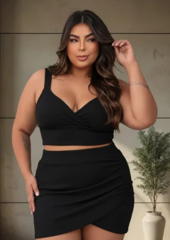 Conjunto Plus Mdi Anarruga Preto na internet