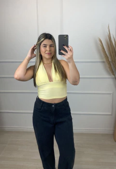 Cropped Suplex Frente Única Amarelo - loja online