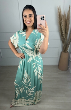 Imagem do Vestido Longo Kaftan Verde 70257
