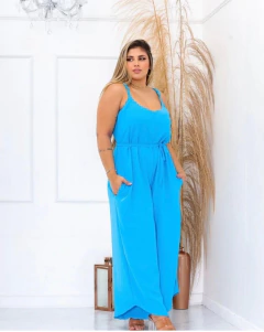 Macacão Giseli Azul Claro - AUTHENTIC STORE LTDA