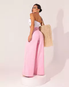 Calça Max Pantalona Rosa 23092 - comprar online