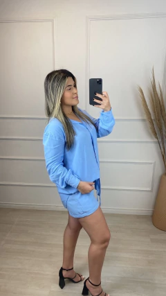 Conjunto Tradicional Viscolinho Azul Bebê - loja online