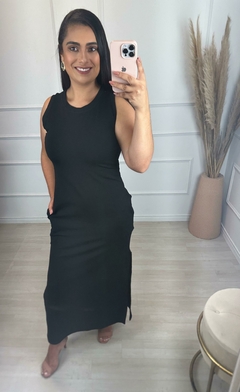 Vestido Longo Valéria Preto - loja online
