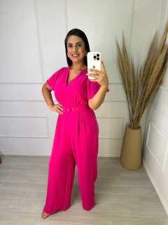 Macacao Pantalona Munique 1151 Pink - loja online