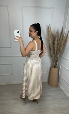 Vestido Linho Midi Rebeca Rose - comprar online
