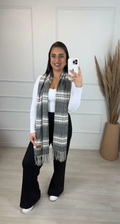 Lenço Cashmere Xadrez Preto - AUTHENTIC STORE LTDA