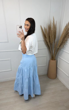 Saia Longa 3 Marias Nadia Azul Claro na internet