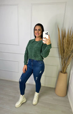 Cropped Tricout Jasmim Verde - loja online