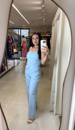 Conjunto Pantalona Naiara Azul Pálido - AUTHENTIC STORE LTDA