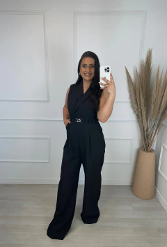 Macacão Pantalona Leona Preto - AUTHENTIC STORE LTDA