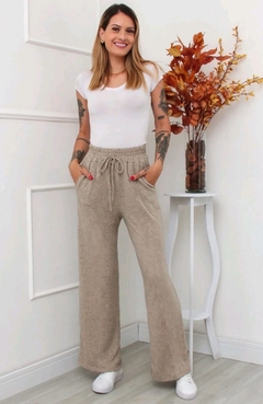 Calça Pantalona Lanzinha Bege