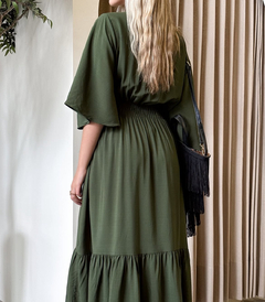 Vestido Kaftan Tamires Verde Militar - AUTHENTIC STORE LTDA