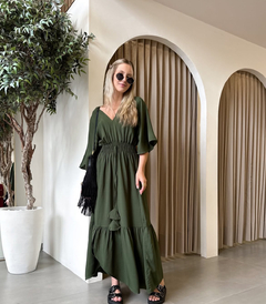 Vestido Kaftan Tamires Verde Militar na internet