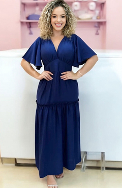 Vestido Longo Manu Azul - comprar online