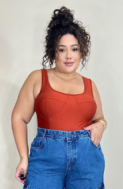 Cropped Plus Vilma Terracota - comprar online
