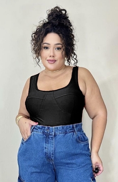 Cropped Plus Vilma Preto - comprar online