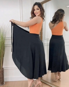 Saia Envelope Lisa Preta - comprar online