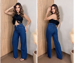 Calça Wide Leg Pamela Jeans Escuro - AUTHENTIC STORE LTDA
