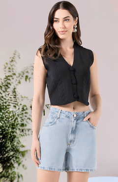 Shorts Mom Talya Jeans Claro