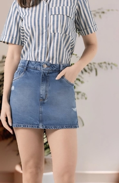 Shorts Saia Fabricia Jeans na internet