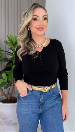 Blusa Modal Flávia Preta - comprar online
