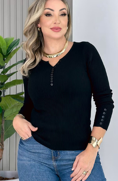 Blusa Modal Flávia Preta