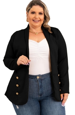 Blazer Plus Alfaiatria Anita Preto - AUTHENTIC STORE LTDA