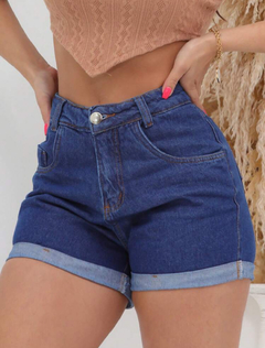 Shorts Jeans Mom Keyla Jeans Escuro - AUTHENTIC STORE LTDA