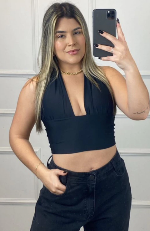 Cropped Suplex Frente Única Preto - comprar online