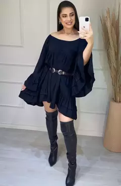 Vestido Bata Atena Preto - loja online