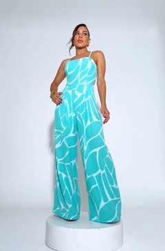 Macacão Carol Estampado Azul 230925 - loja online