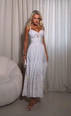 Vestido Longo Ester Branco 3404 - comprar online