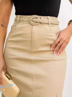 Saia Midi Sarja Rita Nude 4645 - comprar online