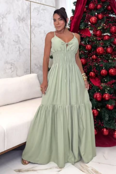 Vestido Debbie Sensorial Verde Menta na internet