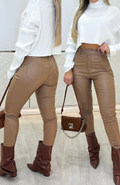 Calça Resinada Luma Caqui - comprar online