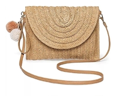 Bolsa De Palha Envelope Feminina Clara na internet
