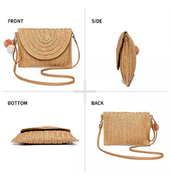 Bolsa De Palha Envelope Feminina Clara - AUTHENTIC STORE LTDA