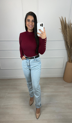 Imagem do Blusa Modal Canelada Leticia Vermelho