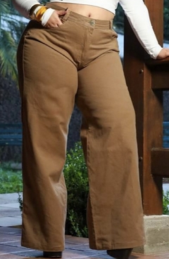 Calça Jeans Wide Plus Marilia Capuccino na internet
