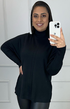 Blusa Poncho Modal Sara Preto