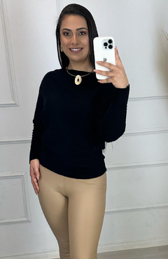 Blusa Manga Ampla Modal Milu Preto