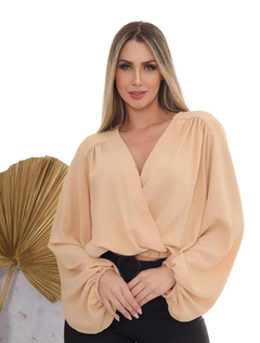 Blusa Transpassada Suzana Nude - AUTHENTIC STORE LTDA