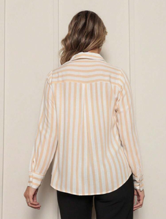 Camisa Listrada Carla Nude - loja online