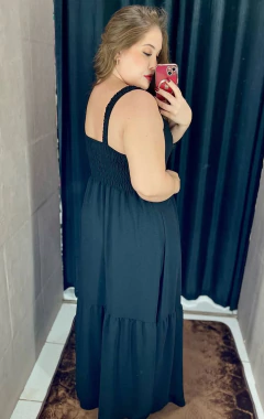 Vestido Plus Lais Preto 1240 na internet