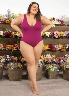 Body Plus Size Fátima Fúcsia 1621 - AUTHENTIC STORE LTDA