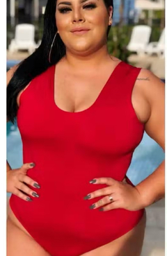 Body Plus Size Fátima Vermelho 1621 - comprar online
