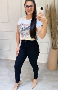 Calça Jeans Empina Bumbum Preta Monique