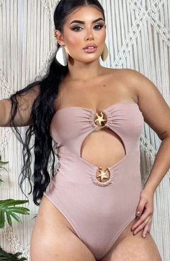 Body Canelado Sereia Nude - comprar online
